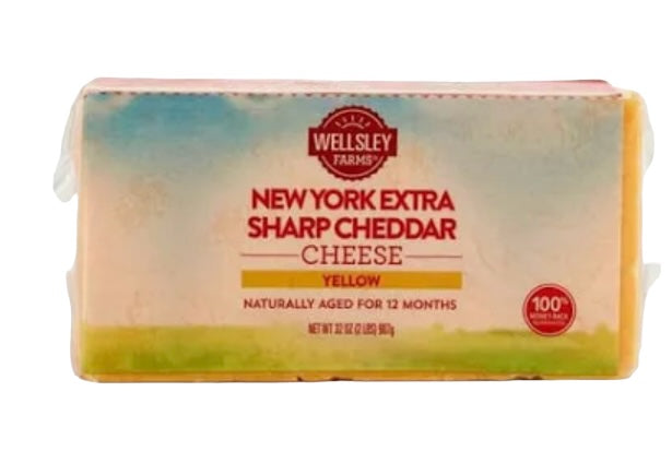 Wellsley Farms Sliced Sharp Cheddar Cheese 2lb
