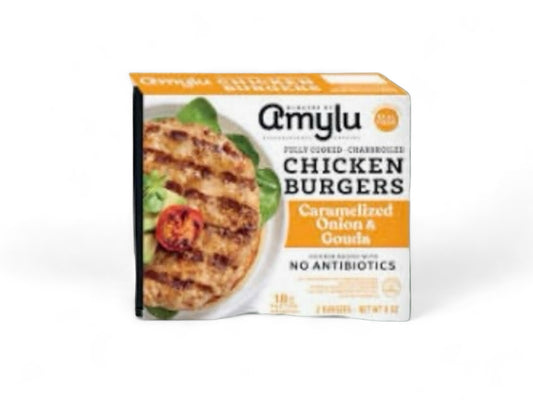 Amylu Caramelized Onion & Gouda Chicken Burgers 2ct Pk