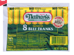 Nathan's Famous Beef Franks 8ct 12oz
