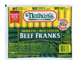 Nathan's Beef Franks Bun Size Family Size 14ct 28oz