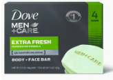 Dove Men+Care Extra Fresh Soap Bar 6PK